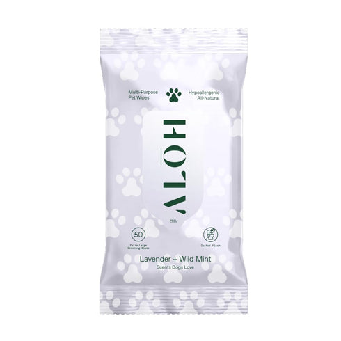 ALOH Hypoallergenic All-Natural Multi-Purpose Pet Wipes - Lavender + Wild Mint 50ct Wipes