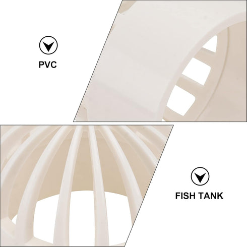 balacoo 2pcs Fish Tank Filter Guard | 50mm Intake Filter Cover | Permeable Net Strainer & Overflow Filter Screen for