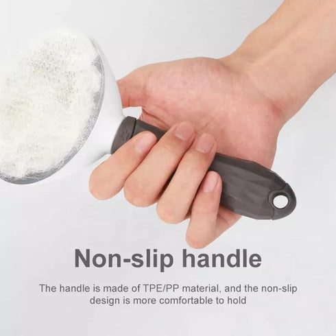 Cat Grooming Brush, Self Cleaning Slicker Brush for Dogs and Cats, Dog Massage Brush (GRAY)