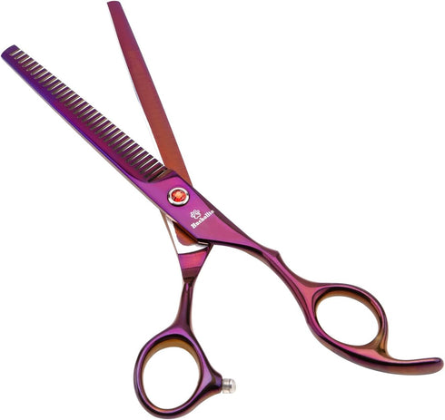 8.0 9CR set,Grooming in Titanium Professional dog grooming scissors Scissors for Dogs Cats,Pet nail clippers,Shears