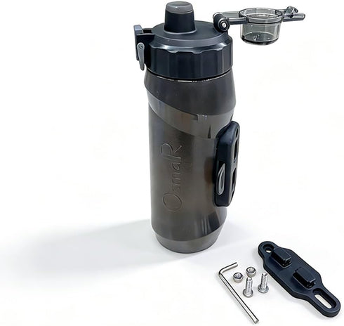 600ml 20oz, M5 Magnetic Cycling Water Bottle with Bike Mount / Quick Snap-Release, Cage-Free, One-Handed Access Screws