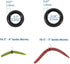 Wacky Rig Tool with 100Pcs Silicone O Rings for 3"-4" and 5"-7" Senko Worms, Easy Installation for Plastic Worms