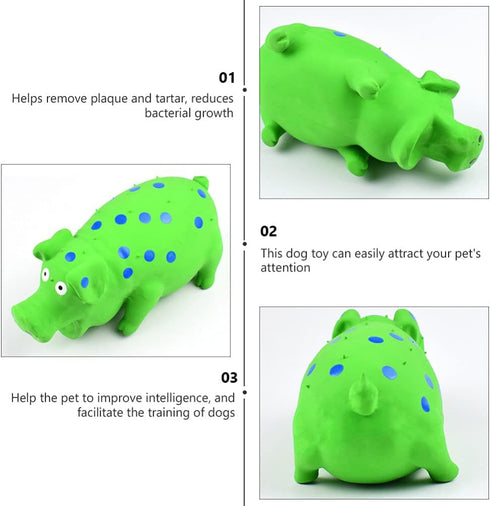 balacoo Squeaky Pig Dog Toys - Latex Grunting Pig Sound Play Toy for Puppy Chew and Training