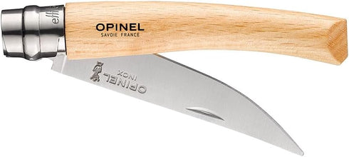 Opinel Effile Slimline Series Folding Fillet Knife – Slim Blade Folding Knife, Virobloc Locking Collar, Sustainably Harvested Wood Handles, Updated Blade Profile (Beechwood/No.08)