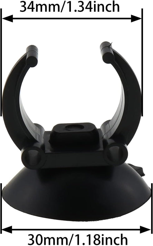 Sucker Clip 6pcs Black Plastic Replacement Fish Tank Aquarium Heater Suction Cups Clips Suckers