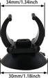 Sucker Clip 6pcs Black Plastic Replacement Fish Tank Aquarium Heater Suction Cups Clips Suckers