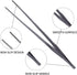 Extra Long Handle Aquarium Tweezers Serving Tongs Feed clamp,2 Pack Stainless Steel Straight and Curved Tweezers Set for Fish Tank Plants Reptile Feeding Tongs(15 Inchs) by Firesteed