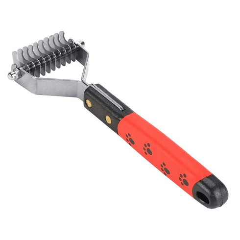 Oumefar Pet Hair Comb - Stainless Steel Pin Grooming Deshedding Tool for Cats, Dogs & Horses (M377-10)