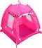 Breathable Washable Pet Puppy Kennel - Folding Indoor Outdoor House Bed Tent (Rose Red, M)
