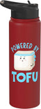 Tofu Lover Bean Curd Foodie SteMi Apparel Powered By Tofu Foodie Bean Curd Tofu Lover Stainless Steel Insulated Water