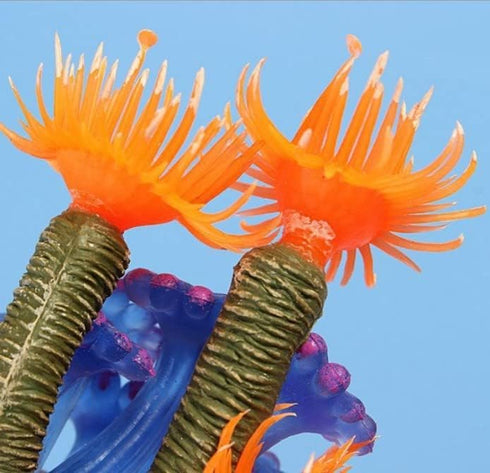 TOPINCN Artificial Coral, Luminous Silicone Coral Sea Anemone for Fish Tank Landscape