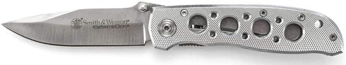 Smith & Wesson Extreme Ops CK105H Folding Knife, 7.3in S.S., 3.2in Drop Point Blade, Aluminum Handle