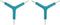 HARFINGTON 2pcs Y-Shaped 3 Way Bike Hex Wrench Kit, All-In-One Multi Portable Biking Torque Spanner 2.5/3/4mm (Blue)