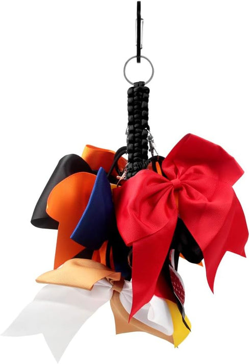 Hooshing Cheer Bows Holder, Handmade Carabiner Paracord Keychain for Teen Girls Cheerleading Sports