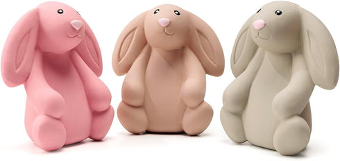 Pawdoer Squeaky Dog Toys for Medium Dogs, Soft Latex Bunny Squeaky Dog Ball,