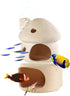 Saim Aquarium Mushroom House with Cave Decorations, Ceramic Cave Fish Tank Accessories for Small Shrimp