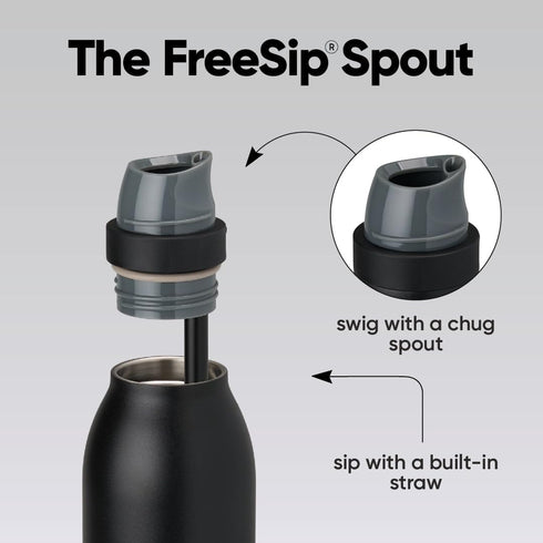 24-oz, Owala FreeSip Twist Insulated Stainless Steel Water Bottle with Straw for Sports and Travel, BPA-Free, Teen