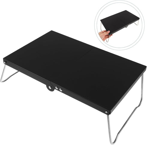 MAGICLULU Small Foldable Camping Table Aluminum Portable Folding Outdoor Picnic Side Table Lightweight Mini Metal Desk