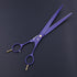 Purple Dragon 8.0 inch Professional Dog Grooming Hair Cutting Scissor & Curved Scissor & Chunker Shear Kit with Bag