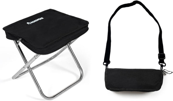 NORDPEAK Ultra Lightweight Camping Stool, Portable Folding Stool for Backpacking, Hiking & Outdoor,