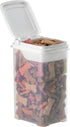 3.5 Buddeez Pet Treat Container for Dogs and Cats - Quart Flip Top Storage Bin - Bites And Bones Design - Airtight Food