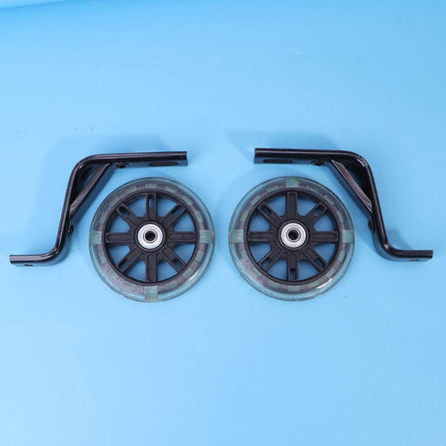 Garneck Bike Holder 2pcs Training Wheels Stabilizer Mute Flashing Wheel for 12 Inch Bracket Kids Bikes (Black)