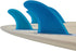 Single Tab Surfboard Fin - Fiberglass+Honeycomb Quad fin S/M Size (Blue G5+GL)
