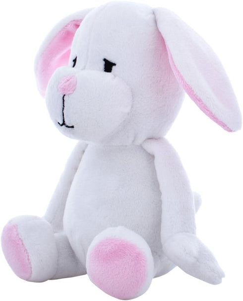 Blueberry Pet 6" Squeaky Plush Dog Toy, Pure Bunny Rabbit Design for Small Dogs