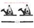 Zoom Dual-Piston Cable Actuated Mechanical Flat Mount Disc Caliper, Front Brake Black