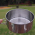 pistro Set 2 Backpacking Camping Pots and Pans Person, Stainless Steel Cookware with Foldable Handle, Portable Pot