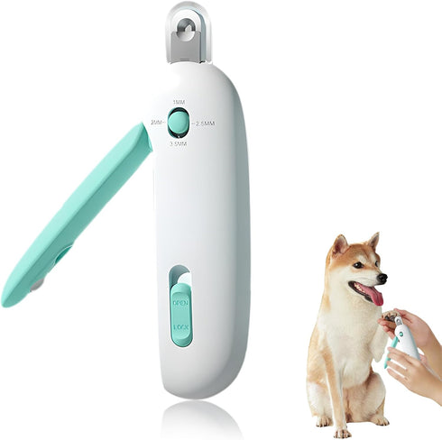 New 2024 Dog Nail Clipper Cat Nail Trimmer, Adjustable Aperture, Safety-First Design, Inbuilt Nail File for Grooming