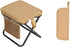 Aymzbd Backpacking Folding Camping Stool with Side Pocket Portable Small Foldable Chair Footrest for Park Hiking Garden