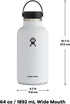 Hydro Flask Wide Mouth Vacuum Insulated Stainless Steel Water Bottle with Leakproof Lid for Travel