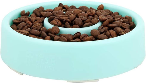 Dog Slow Feeder Bowl, Anti-choking Interactive Bloat Stop Design for Dogs & Cats (Emerald Green)