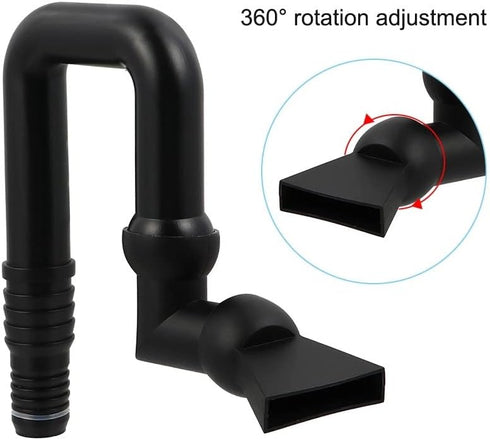 MiOYOOW 360° Rotation U Return Pipe for Aquarium Water Pump, Fish Tank Pump Nozzle