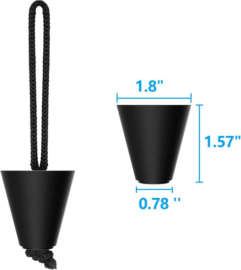 Hikeen Kayak Plugs - Scupper Plugs with Lanyard for Sit on Top Kayak Drain