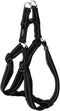 Reflective Adjustable Dog Step-in Harness, Black, for Extra Large Dogs; matching collar and leash available