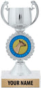 6.5" Silver Dairy Goat Trophies, Custom Chaplet Cup Dairy Goat Trophy Award