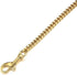 Gold Dog Chain Leash, Stainless Steel Metal Chain, 10mm/14mm Curb Cuban Link, 3FT 4FT 5FT with Genuine Leather Handle