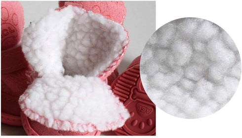payanwin Anti-Slip Dog Boots Paw Protector, Winter Warm Skidproof Sneakers for Small Dogs (#1, Pink)