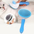 Pet Grooming Kit - Cat and Dog Brushes with Grooming Loop Leash, Apron, Dematting Comb, Slicker Brush, Bath Brush (blue)