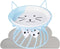 Raised Cat Food Bowls Ceramic with Metal Stand, Elevated Feeding Bowl with Non-Slip Mat for Cats and Small Dogs