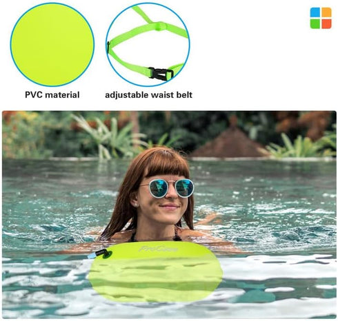 ProCase Swim Buoy Float - Swimming Bubble Safety Float with Adjustable Waist Belt for Open Water Swimmers and