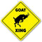 1080 Graphics Goat Crossing Sign Novelty Gift Farm Animal Pet Farmer Dairy Herder Gag