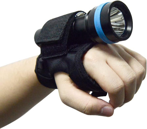 XTAR Goodman Style Glove Hand-Free Torch Holder, Soft Hand Mount for Scuba Dive Lights, Universal Adjustable Wrist