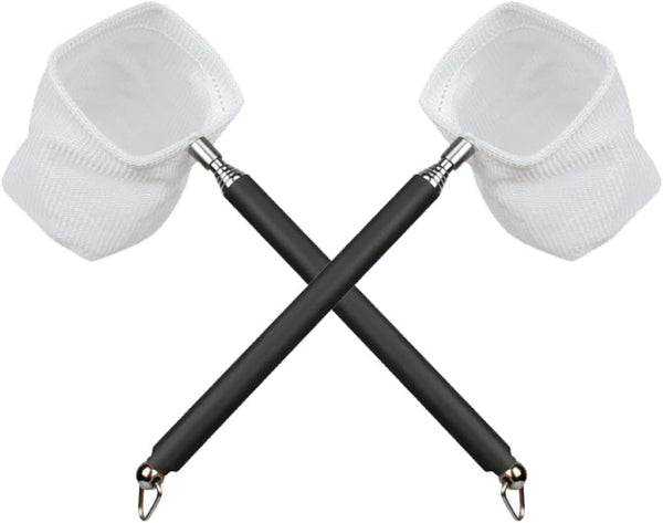 Angoily 2pcs Extendable Handle Shrimp Nets Square Fine Mesh Aquarium Fishing Nets