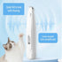 Cat Clippers for Matted Hair - 2 Speed Low Noise Hair Trimmer with White and Purple Lights for Pets (White)