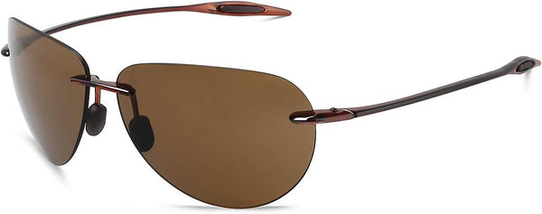 JULI Sports Sunglasses MJ8009 for Men Women Tr90 Rimless Frame for Running Fishing Golf Surf Driving