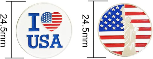 Golf Ball Markers Assorted Patterns Value Pack of 12, Golf Gifts, Cap Clips, Divot Repair Tools for Men Women