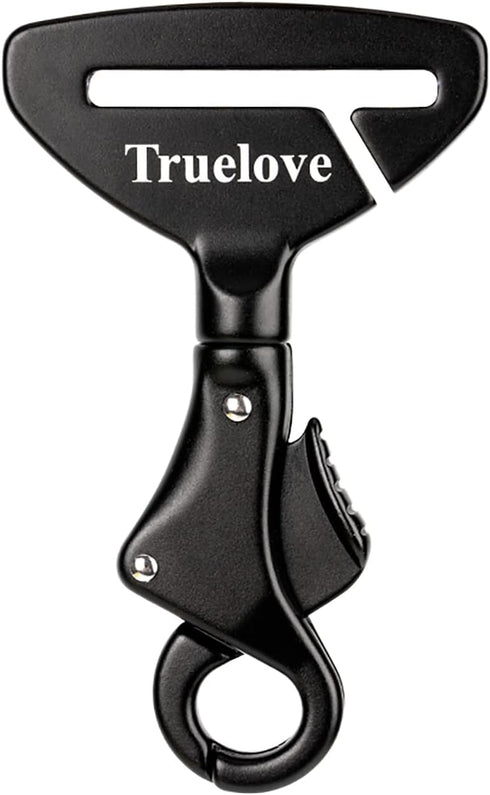 TRUE LOVE Vehicle Seat Belt Safety Buckle Lock, Portable Lightweight Fit Pet Harness for Dog Car Travel